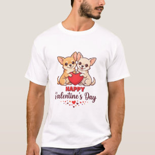 T-shirt Couple de Chihuahua Joyeuse Saint-Valentin Amour