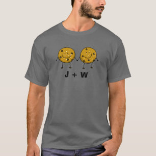 T-shirt Couple de cookies personnalisés - vos initiales ou