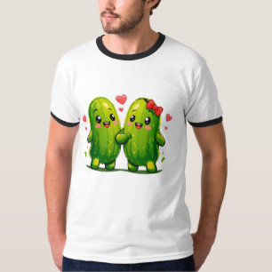 T-shirt couple de cornichons mignons drôles Kawaii