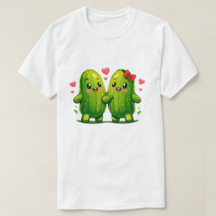 T-shirt couple de cornichons mignons drôles pour f