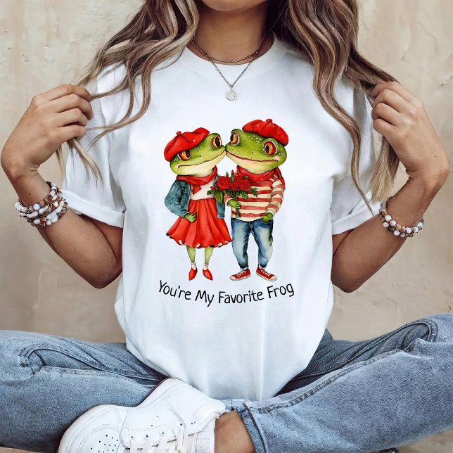 T-shirt Couple de grenouilles mignonnes (Créateur téléchargé)
