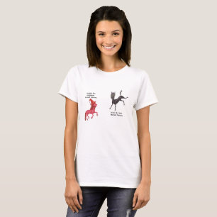 T-shirt Couple de licorne à cornes métalliques - Alumna et