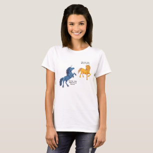 T-shirt Couple de licorne à cornes métalliques - Osm et Gh