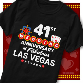 T-shirt Couple de mariage 41e anniversaire Fabuleux Las Ve