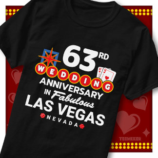 T-shirt Couple de mariage 63e anniversaire Fabuleux Las Ve