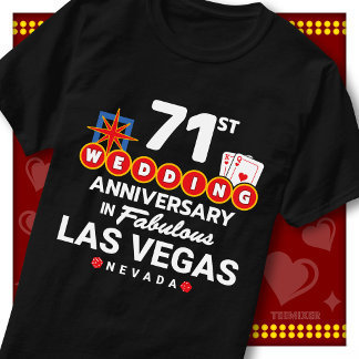T-shirt Couple de mariage 71e anniversaire Fabuleux Las Ve