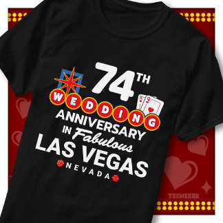 T-shirt Couple de mariage 74e anniversaire Fabuleux Las Ve
