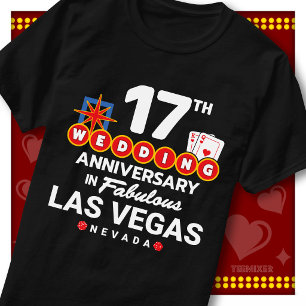 T-shirt Couple de mariage du 17e anniversaire de la fabule