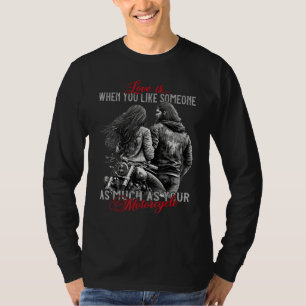 T-shirt Couple de motards L'amour à moto c'est quand on ai