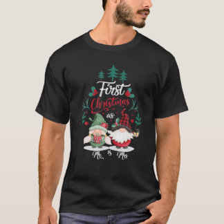 T-shirt Couple De Noël, Premier Noël Comme M. Et Mme, N