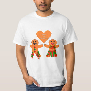 T-shirt Couple de pain d'épices de Noël