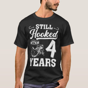 T-shirt Couple de pêcheurs 4 ans d'anniversaire 4ème maria