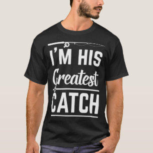 T-shirt Couple de pêcheurs Sa plus grande prise Pêcheur dr