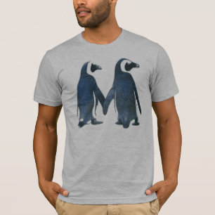 T-SHIRT COUPLE DE PENGUINE GRAPHIQUE