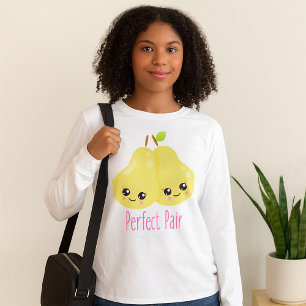 T-shirt Couple de poires Kawaii Paire Parfaite Punition dr