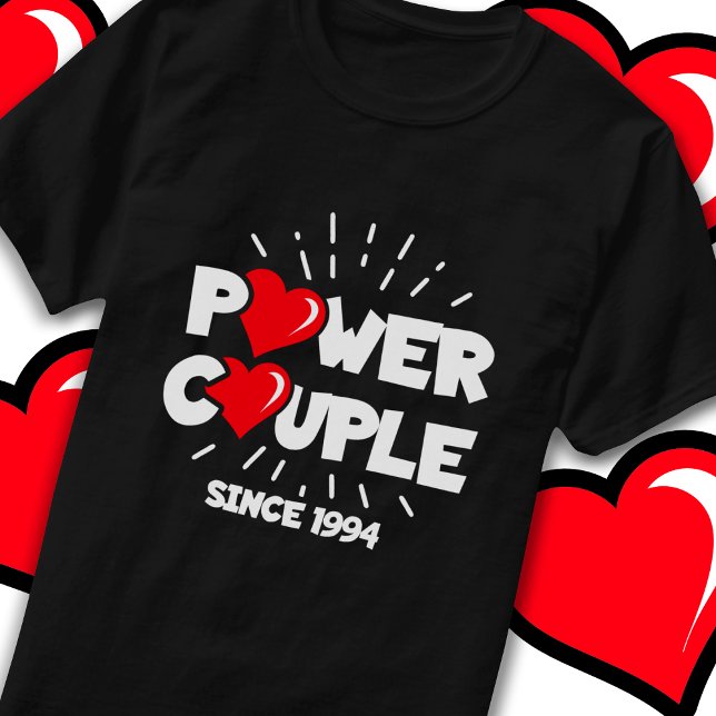 T-shirt Couple de puissance marié 1994 Anniversaire Mariag (Créateur téléchargé)