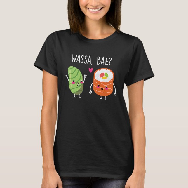 T-shirt Couple de sushi Wassa Bae Wasa (Devant)