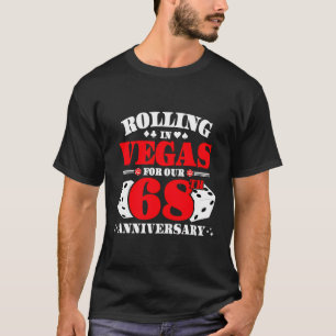 T-shirt Couple Du 68E Anniversaire - Las Vegas 68E Mariage