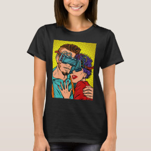 T-shirt Couple en amour avec lunettes de réalité virtuelle