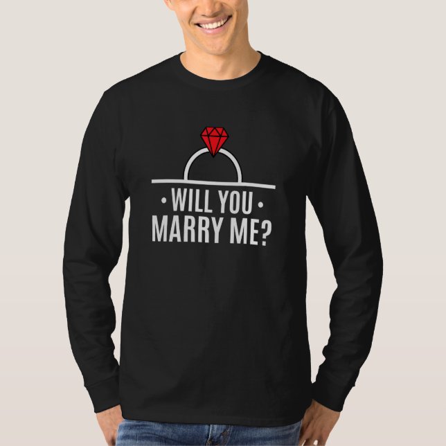 T-shirt Couple Engagé Se Marier - Épouser Mon Mariage (Devant)