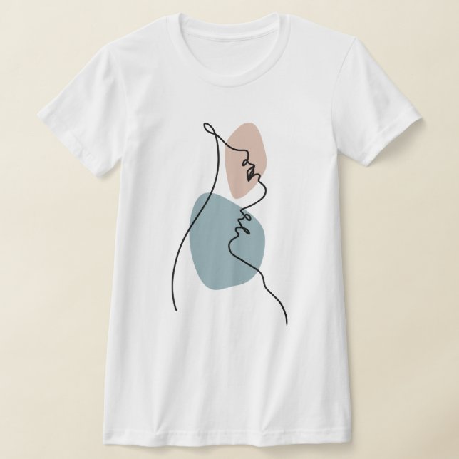 T-shirt Couple Face Line (Poser)
