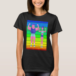 T-shirt Couple Fitness Coucher de soleil