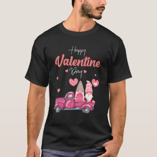 T-shirt Couple Gnomes Heureuse Sainte-Valentin Camion Gnom