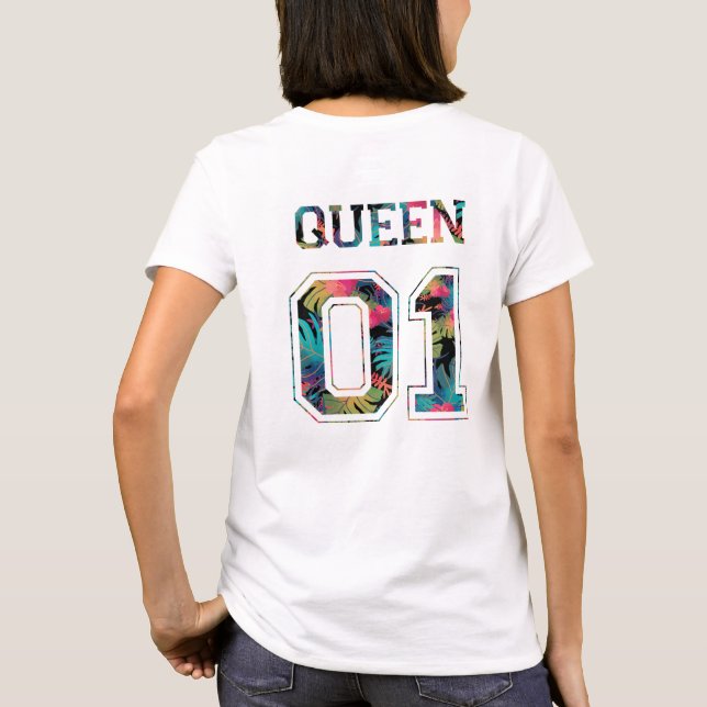 T-shirt couple king et queen (Dos)