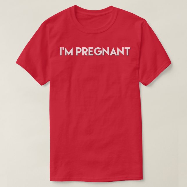 T-shirt Couple lesbienne Je suis enceinte Je ne suis pas l (Design devant)