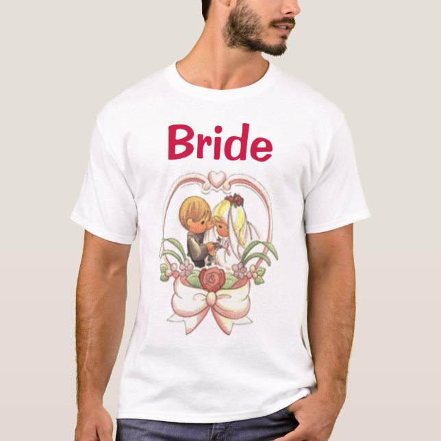 T-shirt Couple Mariage précoce (2), Mariée (Devant)