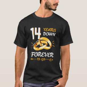 T-shirt Couple Marié 14 Ans En Bas Bague Pour Toujours All