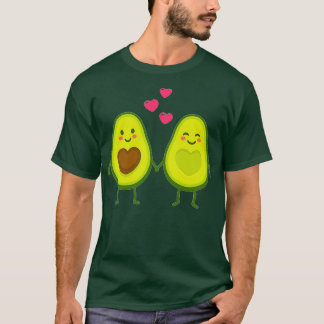 T-shirt Couple mignon de fruits à l'avocat