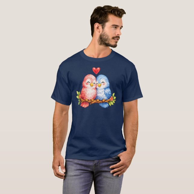 T-shirt Couple Mignon ou Amis  (Devant entier)