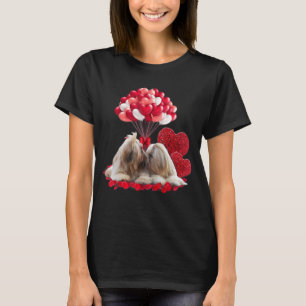 T-shirt Couple mignon Shih Tzu Valentine's Day Chien Aime 