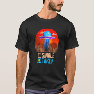 T-shirt Couple mignon simple ou pris Alien OVNI Valentine'