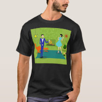 T-shirt couple moderne mi-siècle