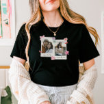 T-shirt Couple personnalisé mignonne photos et cadeau text<br><div class="desc">Créez un souvenir intemporel avec notre chemise photo personnalisée pour les couples ! Personnalisez-le avec vos photos de couple préférées dans un design d'inspiration rétro, parfait pour les anniversaires, la Saint-Valentin, ou simplement parce que. Vous pouvez le customiser avec vos photos et texte. Cette chemise est un cadeau unique pour...</div>