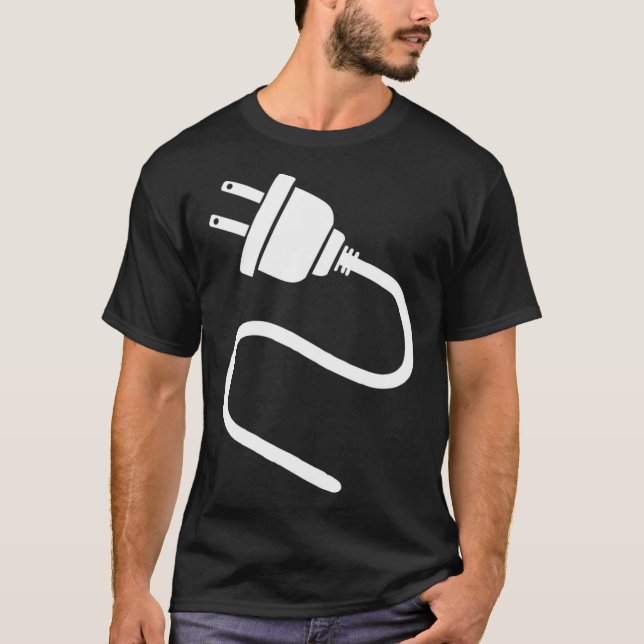 T-shirt Couple Plug et Socket Matching Costume Funny Hall (Devant)