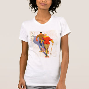 T-shirt Couple portant des raquettes par McClelland Barcla