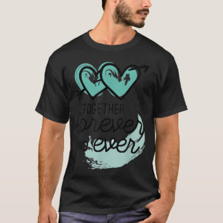 T-shirt Couple romantique ensemble pour toujours Saint-Val