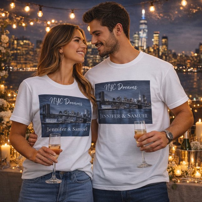 T-shirt Couple Romantique NYC Dreams (Créateur téléchargé)