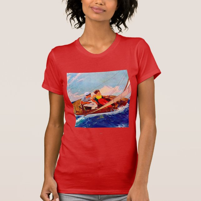 T-shirt Couple Sailing par R.J. Cavaliere (Devant)