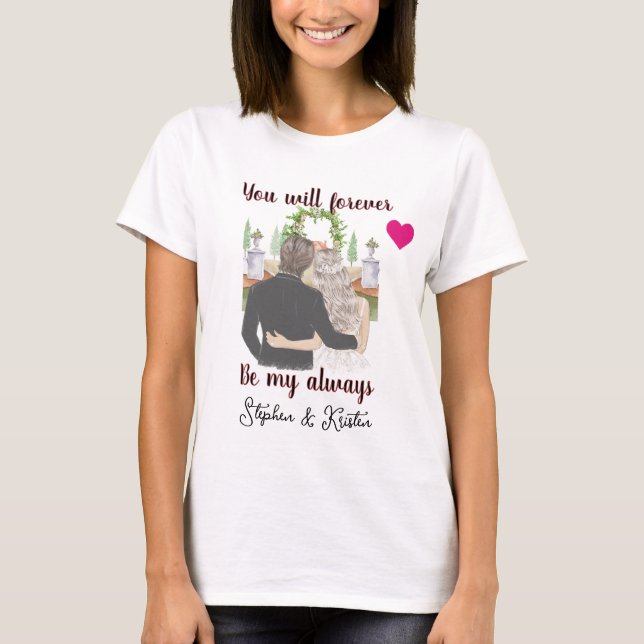 T-shirt Couple toujours mariage anniversaire (Devant)