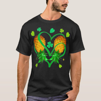 T-shirt Couple Upside Down Ananas Shamrock St