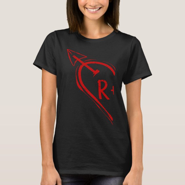 T-shirt Couple Valentine Heart for Her R 2023 Happy Valent (Devant)
