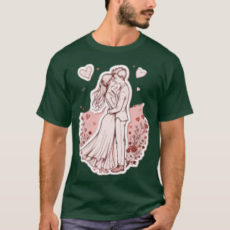 T-shirt Couple vintage amoureux ami