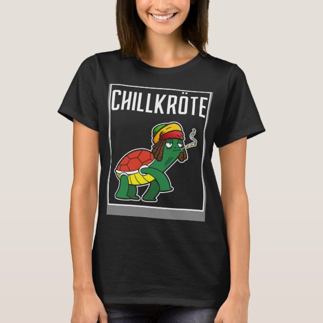 T-shirt Couple Weed Chillkröte (Devant)