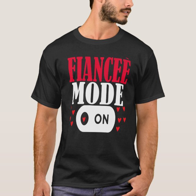 T-shirt Couples correspondants Love Fiance Mode sur Engag (Devant)