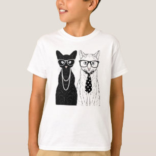 T-shirt Couples de chat