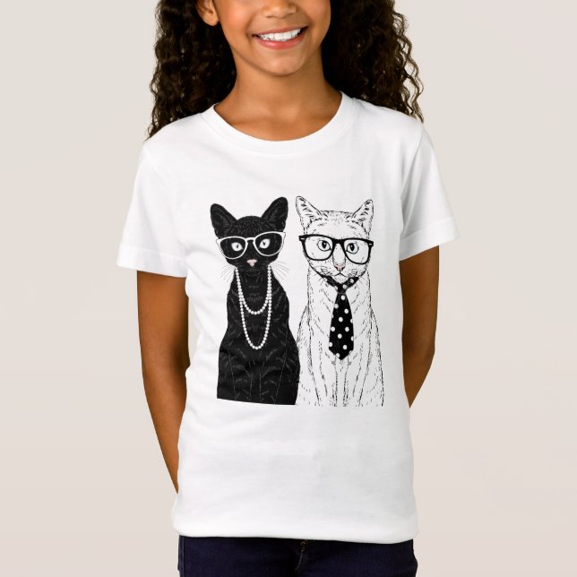 T-Shirt Couples de chat (Devant)